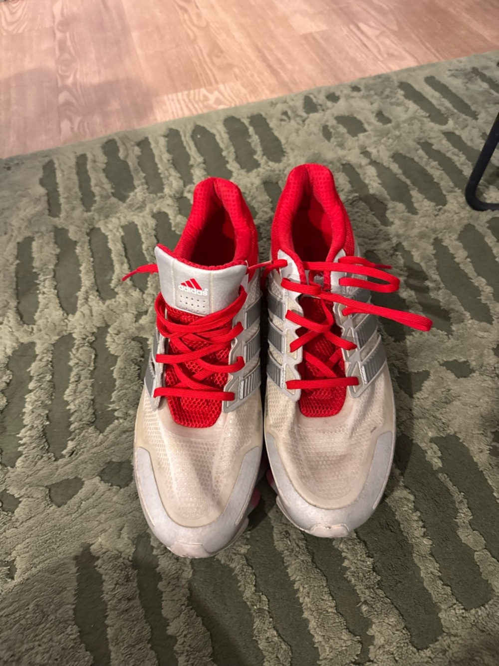 adidas White and Red Athletic Sneakers